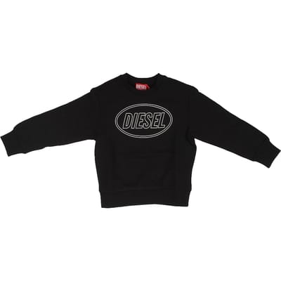 sweatshirt met logo bedrukt baby zwart