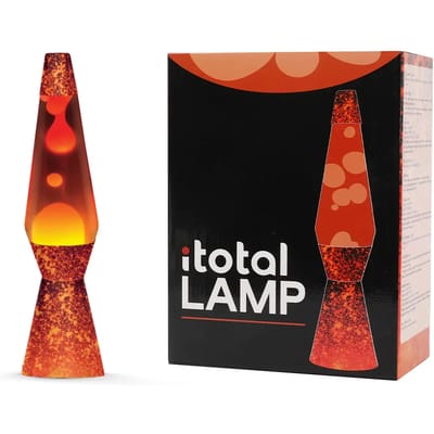 i-Total Lavalamp - Lava Lamp - Sfeerlamp - 40x11 cm - Glas/Aluminium - 30W - Vulkaan - XL1781