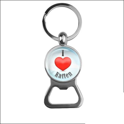 Bieropener Glas - I Love Katten