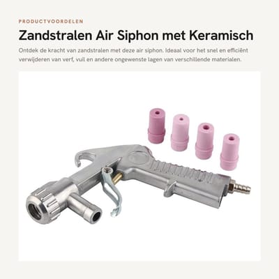 Dailygoods - Zandstralen Air Siphon met Keramisch Mondstuk