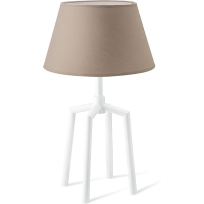 Home sweet home tafellamp Spinn wit & lampenkap Largo - taupe