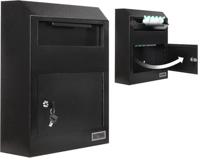 Wandmontage brievenbus voor post, brieven, cheques, sleutels en contant geld - Veilig en stevig
