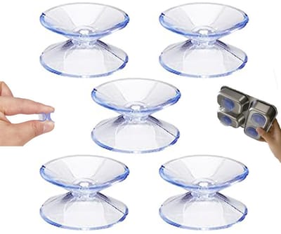5 stuks - Kleine zuignap - Dubbelzijdige zuignap - Doorzichtige plastic zuignap - Dubbelzijdige transparante zuignap - PVC glazen tafelblad zuignap - Sterk klevende zuignaphouder - 35 mm - Geschikt voor raamglas
