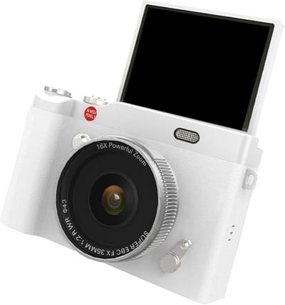 6x digitale camera, automatische zoom, 64 MP resolutie, 3 inch LCD-scherm, compacte camera met transferfunctie.