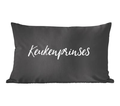 Sierkussens - Kussentjes Woonkamer - 60x40 cm - Spreuken - Koken - Vrouwen - Quotes - Keukenprinses