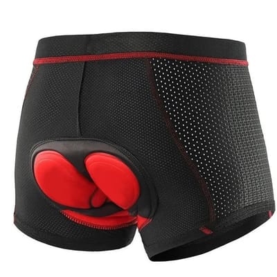 Sous-vêtement de Compression pour Vélo Séchage Rapide Respirant Rembourrage 3D Culotte de Vélo pour Cyclisme Biker Rouge black
