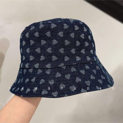 Japanse Herfst- en Winterhoed Dames Retro Denim Vissershoed Lief Gezicht Zichtbaar Klein Bekken Hoed Casual Veelzijdige Bucket Hat Trendy One Size black