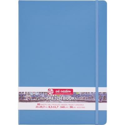 Schetsboek Talens Art Creation 80 witte vellen 140gr 210x300mm blauw