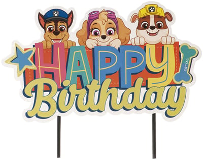 DEKORA - Taarttopper Paw Patrol Happy Birthday 17,5 cm