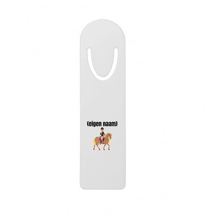 Hacebo® - paardrijder vrouw met eigen naam metalen boekenlegger - Paarden - paarden liefhebbers - iemand die houdt van paarden - verjaardag - cadeau - kado Bladwijzer boekenleggers - 12.7 cm x 3.2cm