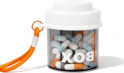 Ronde Pillendoos voor Vitaminen en Supplementen, Ideaal voor Medicijnen en Visolie, Handige Tablet Houder