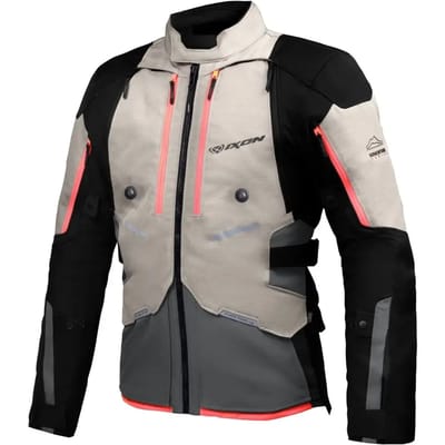 Ixon Vidar Greige Tactic Groen Rood Textiele Motorjas - Jas