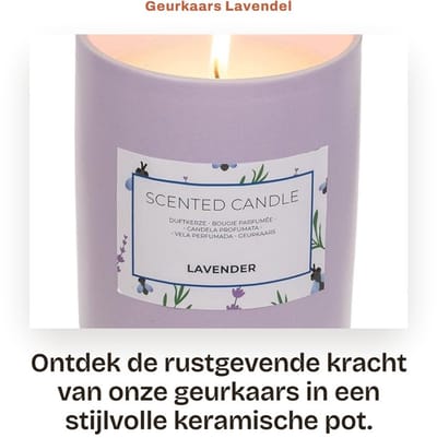 Dailygoods- Geurkaars in keramische pot Ø 8,5 x 10 cm - Geurkaarsen set - Geurkaarsen geschenkset - Decoratieve kaars - Brandduur ca. 38 uur - Rustgevende werking