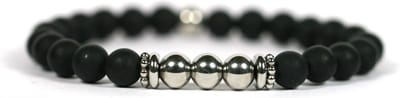 IbizaMen - matte onyx - edelstaal RVS - 8mm - 19cm