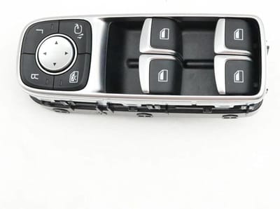 Raambedieningsschakelaar - Elektrische Raam Knop - Auto Onderhoud - Links Stuur Geschikt - 5 cm x 5 cm - Zwart