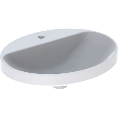 Geberit VariForm built-in washbasin 55 x 45 cm, oval, with tap hole bench 500.723.01.2