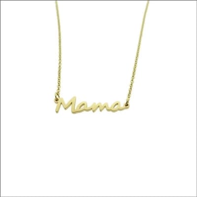 Aramat Jewels | Halskettingen | Stalen Mama Ketting– Persoonlijk Cadeau voor Moeder RVS | Goudkleur | |1,5mm | Staal | Volwassenen | Verkleurd niet