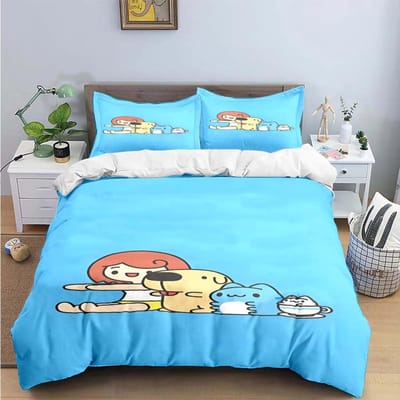 Kawaii Dessin Animé BBugcat Capoo Motif Collections Linge de Lit Collection Articles de Lit Housse de Couette Collection Couette Collection Linge de Lit Luxe Anniversaire EU Twin 135x200cm