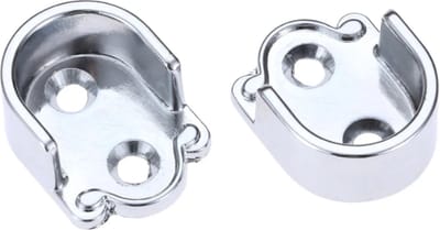 FSW-Products Kastroededrager Chroom - Kledingroedehouder - Beugel voor Kledingroede en Garderoberoede - 33 x 25 x 14 mm