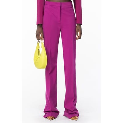 PINKO Hulka Trousers Bougainvillea Purple Size: 38 | Wide-Leg & Flared Pants Outlet | Dames | Paars
