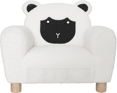 Atmosphera Kinderfauteuil - Schaap - Wit - Bouclé stof