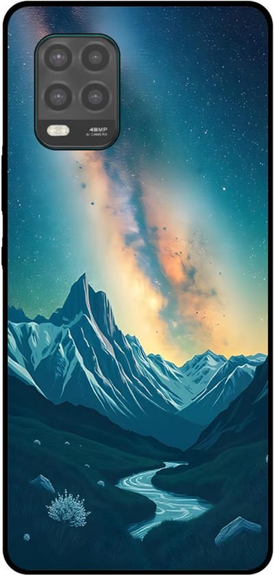 Smartphonica Telefoonhoesje Geschikt voor Xiaomi Mi 10 Lite met Sterrenhemel Opdruk - TPU Backcover Case With Space And Milkyway Design geschikt voor Xiaomi Mi 10 Lite