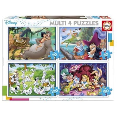 Educa puzzel - Disney classic multi - 4 puzzels 50-80-100-150 stukjes