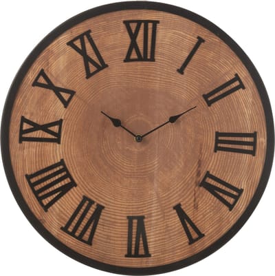 J-Line klok Nue - mdf/ijzer - naturel - small - Ø 40 cm