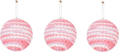 Housevitamin Kersthanger - Xmas Balls Foam Neon Pink - Set van 3 - 8cm. Breng sfeer in huis met deze opvallende neon roze kerstballen.