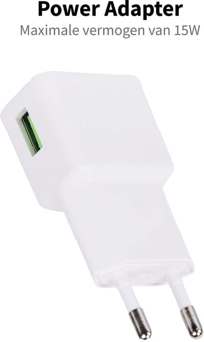 Viewr - 15W USB-A Adapter - Snellader - Wit - Geschikt voor Samsung Telefoon en Tablet