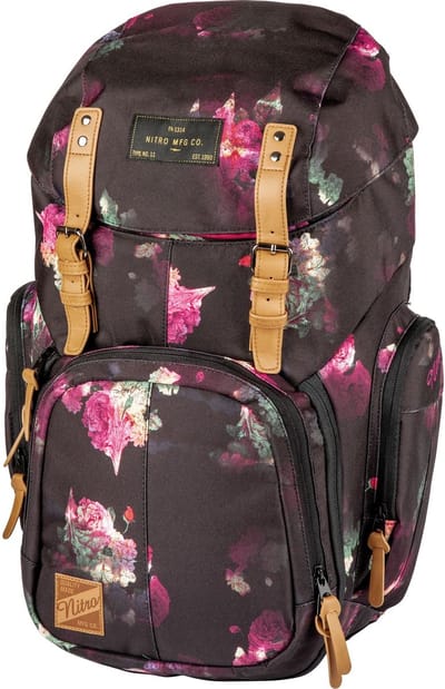 NITRO Vrije tijd rugzak Rugzak met laptopvak Urban Collection Weekender Backpack 42L Black Rose Zwart Veelkleurig