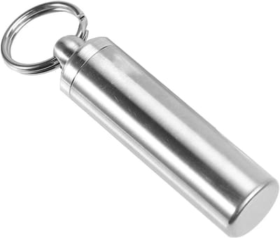Waterdichte en Roestbestendige Pillendoos voor Sleutelhanger, Ideaal voor Buitenactiviteiten en Reizen
