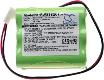 Vervangende Accu - Alarm Batterij - Beveiligingssystemen - Hoge Capaciteit 2000mAh - 72V NiMH