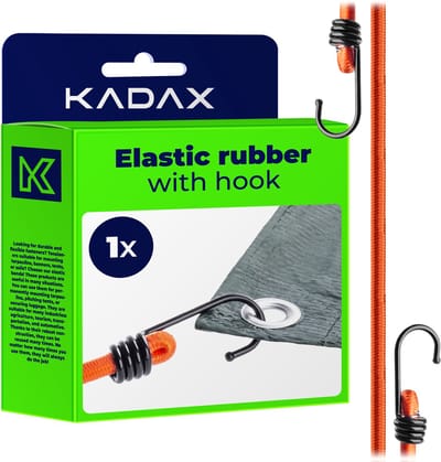 KADAX Elastisch rubber met haak, oranje