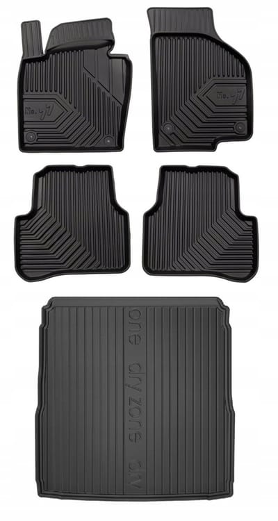 FROGUM Line 77 & DryZone Volkswagen Passat – Rubber automatten & kofferbakmat – Perfecte pasvorm – Geurloos TPE – Hoge beschermrand