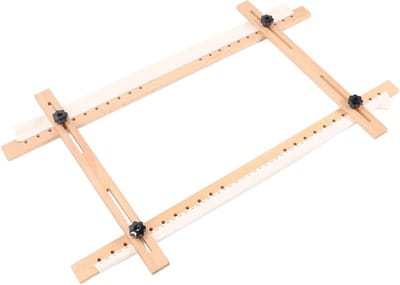 Houten Borduurraam - Handwerk Standaard - Ambachtelijk Naaien - Verstelbare Houder - 60x100cm - Natuurlijk Hout