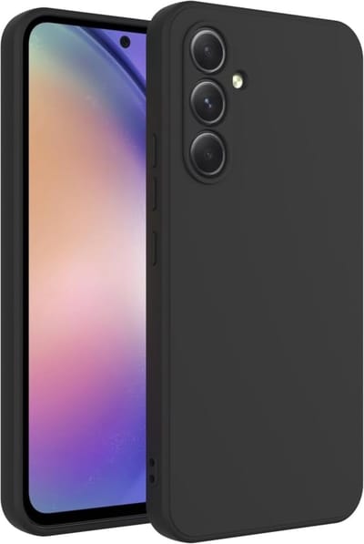 Casemania Hoesje Geschikt voor Samsung Galaxy A16 - Zwart - Liquid Siliconen Back Cover