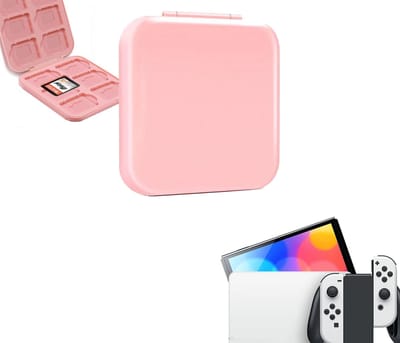 Gadgetpoint - Cassettehouder - Spelhouder - Opberg box - Cassette box - Accessoires geschikt voor Nintendo Switch - Roze