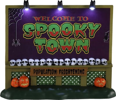 Lemax - Spookytown Sign- B/o (4.5v) - Kersthuisjes & Kerstdorpen