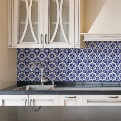 Zelfklevende tegelmuurstickers voor keuken en badkamer - 9 Lupita tegelstickers - 9 stickers 10x10cm