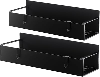 Magnetische Bekerhouder - Magneet Plank - Keuken Organiseren - Roestvrij Staal - 30 x 10.5 x 11 cm - Zwart