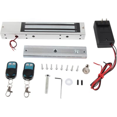 Serrure de porte magnétique électrique 280 kg (600 lb) avec télécommande pour portes en verre et aluminium. white