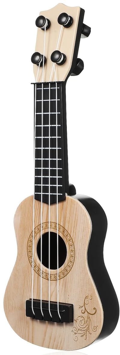 Cosensi - Dailygoods - Dailygoody - Kindergitaar - Muziekspeelgoed - Educatief - Beige - Ukelele voor Peuters - Muziekcadeau voor Jongens en Meisjes