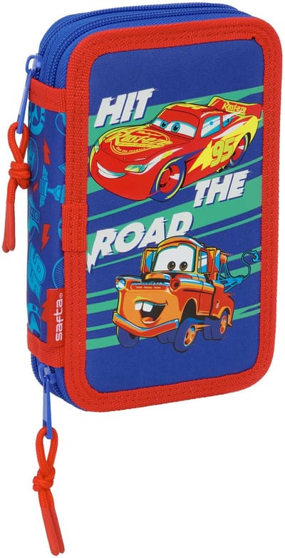 Disney Cars Gevuld etui Hit the Road - 29 stuks - 19,5 x 12,5 x 4 cm - Polyester