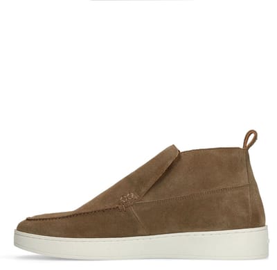 Manfield - Heren - Taupe suède boots - Maat 46