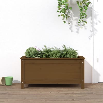 vidaXL - Plantenbak - 82,5x40x39 - cm - massief - grenenhout - honingbruin