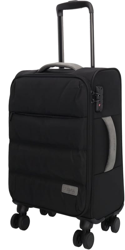 Zebra Trends Elske Koffer - S - Handbagage - Reizen - Softcase - Recycled - Zwart