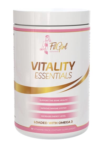 FitGirl Vitality Essentials | Vitamine en Mineralen | 30 doseringen | 1 zakje per dag | Extra Omega 3 | Nutriworld