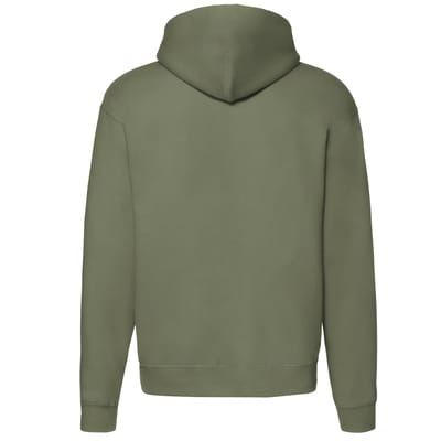 Fruit of the Loom Premium capuchonjas voor volwassenen (Klassieke Olijf)