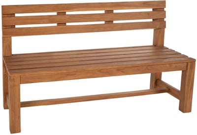CLP Augusta Tuinbank - tuinbankjes weerbestendig - met rugleuning - teakhout - teak 180 cm